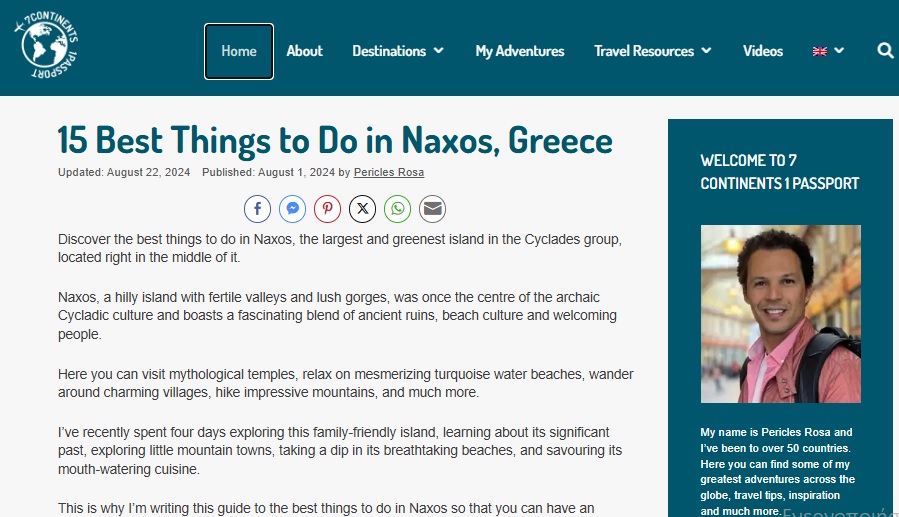 Initiatives for international tourism promotion by the Municipality of Naxos and Small Cyclades